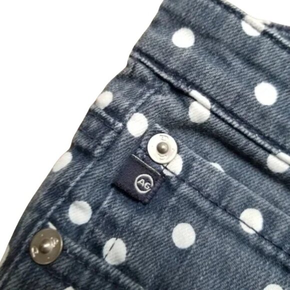 AG Adriano Goldschmied "The Stevie Ankle" Polka Dot Slim Straight Leg Jeans - Picture 8 of 14